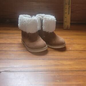 Girls Falls Creek Winter Snow Boots Brown & Beige Size 5 very cute!!